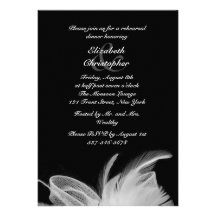 Invitación de la cena del ensayo de las plumas bla