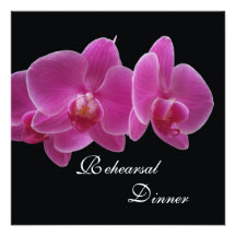 Invitación de la cena del ensayo -- Orquídeas