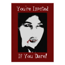 Invitación de la cena del vampiro de Drácula Hallo