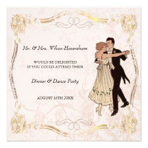 Invitación de la cena y del baile