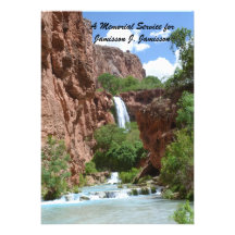 Invitación de la ceremonia conmemorativa, cascada,