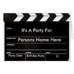 Invitación de la chapaleta de la película tarjetón