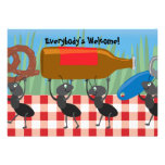 Invitación de la comida campestre de la familia