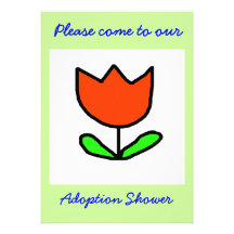 Invitación de la ducha de la adopción del tulipán