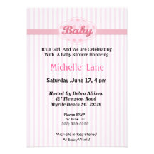 Invitación de la ducha de la niña