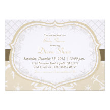Invitación de la ducha del copo de nieve del invie