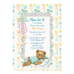 Invitación de la ducha del peluche de ABC - meloco