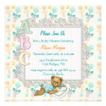 Invitación de la ducha del peluche de ABC - meloco