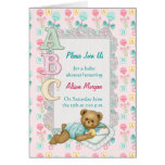 Invitación de la ducha del peluche de ABC Tarjetas