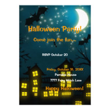 Invitación de la escena de Halloween