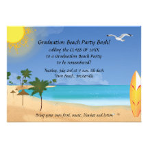 Invitación de la escena de la playa