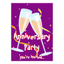 Invitación de la fiesta de aniversario