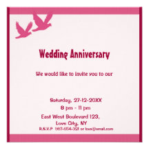Invitación de la fiesta de aniversario del boda