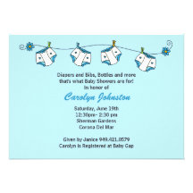 Invitación de la fiesta de bienvenida al bebé con 