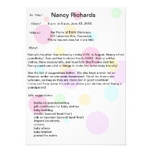 Invitación de la fiesta de bienvenida al bebé de l