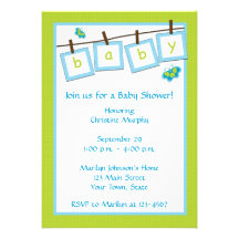 Invitación de la fiesta de bienvenida al bebé de l