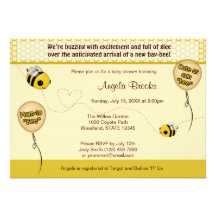 Invitación de la fiesta de bienvenida al bebé de l