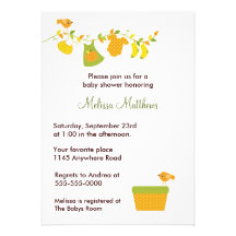 Invitación de la fiesta de bienvenida al bebé del 