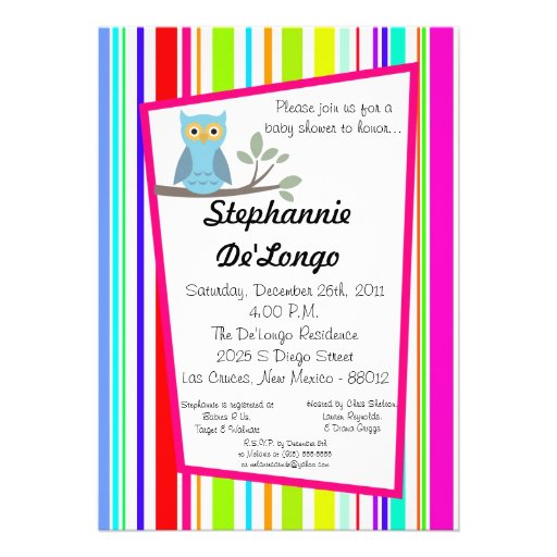 invitación de la fiesta de bienvenida al bebé del 