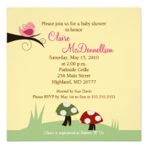 Invitación de la fiesta de bienvenida al bebé del 