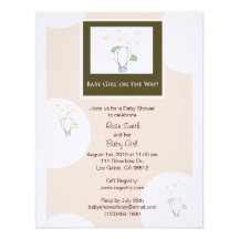 Invitación de la fiesta de bienvenida al bebé del 