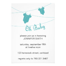 Invitación de la fiesta de bienvenida al bebé del 