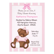 Invitación de la fiesta de bienvenida al bebé del 