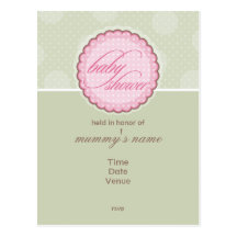 INVITACIÓN DE LA FIESTA DE BIENVENIDA AL BEBÉ:: pu Tarjetas Postales