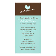 Invitación de la fiesta de bienvenida al bebé tarjetas fotograficas personalizadas