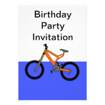 Invitación de la fiesta de cumpleaños con la bici 
