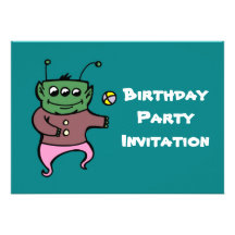 Invitación de la fiesta de cumpleaños con la bola 