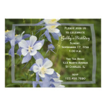 Invitación de la fiesta de cumpleaños de Columbine
