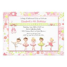 Invitación de la fiesta de cumpleaños de la bailar