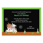 Invitación de la fiesta de cumpleaños de la cienci