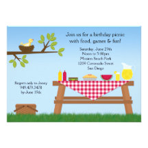 Invitación de la fiesta de cumpleaños de la comida