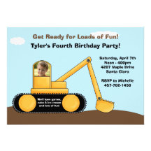 Invitación de la fiesta de cumpleaños de la constr
