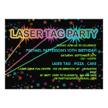 Invitación de la fiesta de cumpleaños de la etique