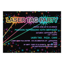 Invitación de la fiesta de cumpleaños de la etique