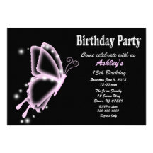 Invitación de la fiesta de cumpleaños de la maripo