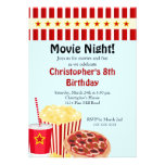 Invitación de la fiesta de cumpleaños de la noche 