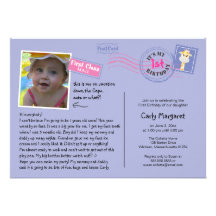 Invitación de la fiesta de cumpleaños de la postal