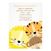 Invitación de la fiesta de cumpleaños de la selva