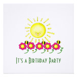 Invitación de la fiesta de cumpleaños de la sol