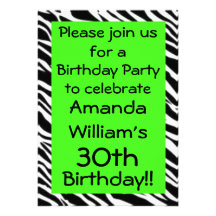 Invitación de la fiesta de cumpleaños de la verde 