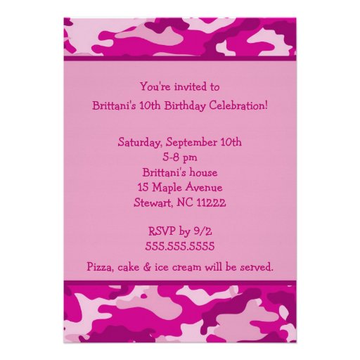 Invitación de la fiesta de cumpleaños de las rosas