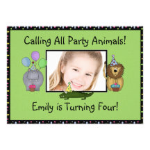 Invitación de la fiesta de cumpleaños de los anima