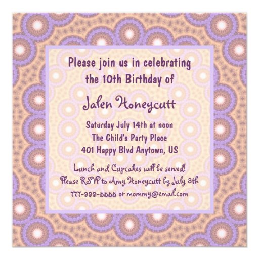 Invitación de la fiesta de cumpleaños de los círcu