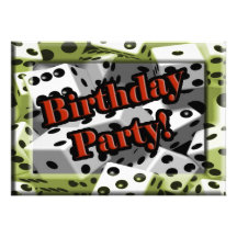 Invitación de la fiesta de cumpleaños de los dados
