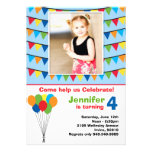 Invitación de la fiesta de cumpleaños de los globo