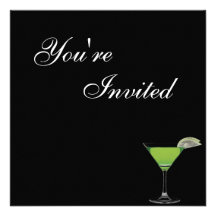 Invitación de la fiesta de cumpleaños de Mocktail